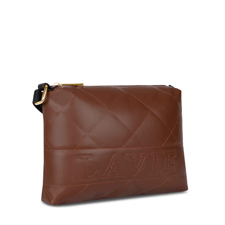 Lavie Women's Quilt Jill Top Zip Sling Bag | Tan