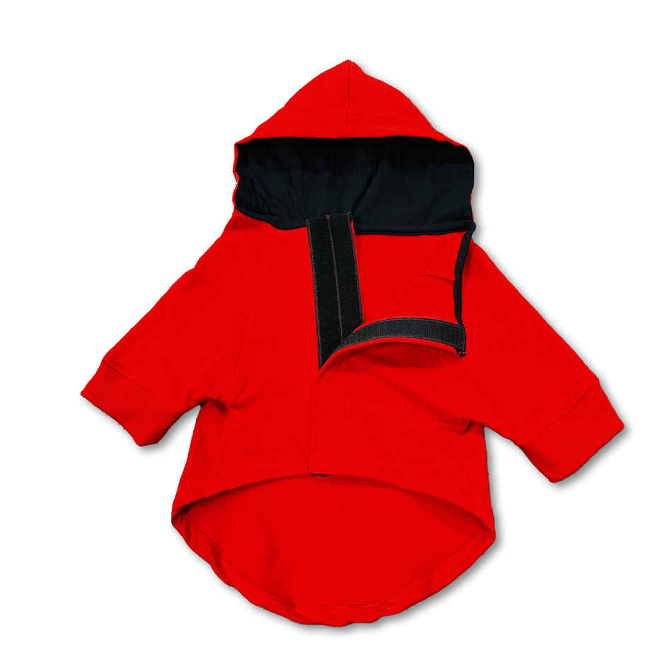 Pawsindia Dog Hoodie - Cuddle Weather | L - Red