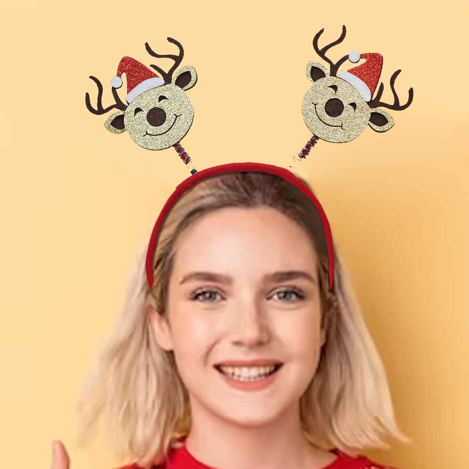eCraftIndia Christmas Reindeer Design Headband for Christmas and Birthday Parties