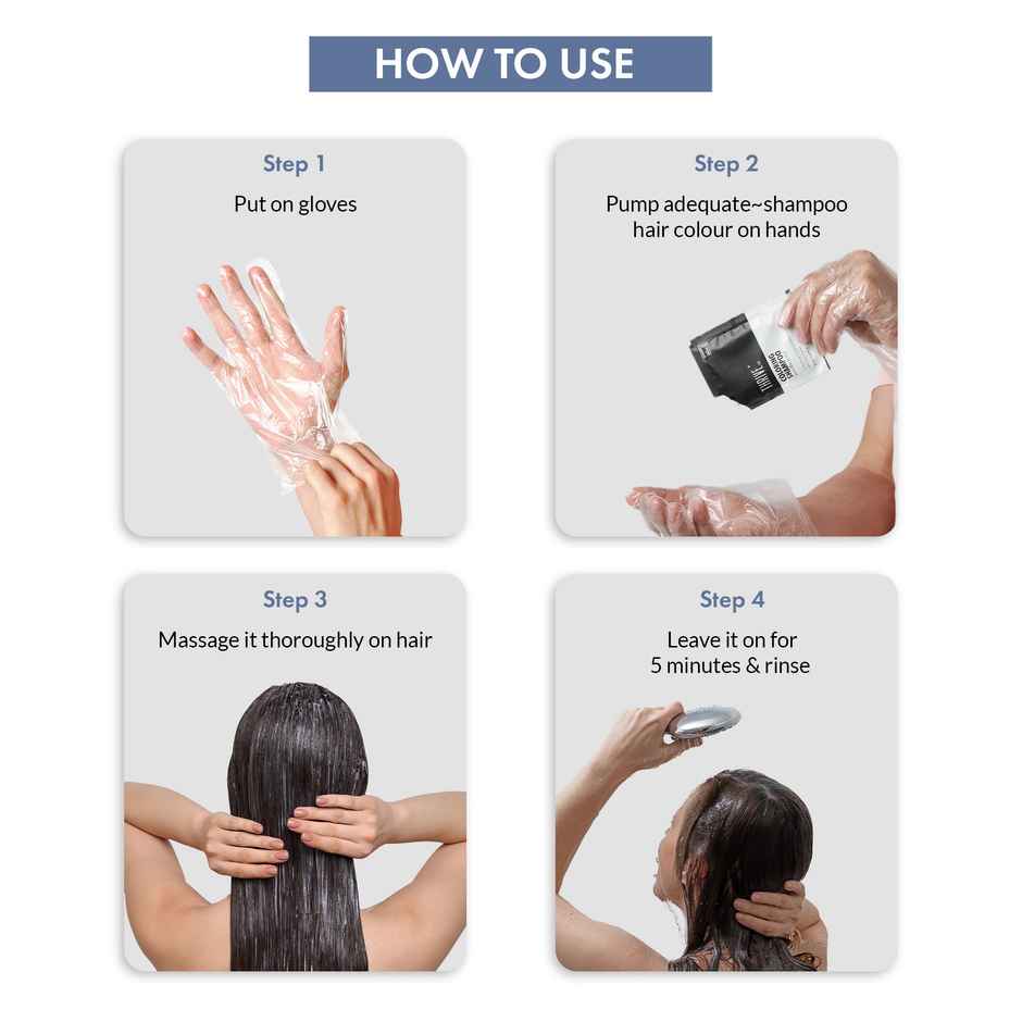 ThriveCo Coloring Shampoo With Hyaplex For Rich - Shiny Colored Hair | Ammonia-Free | Natural Black