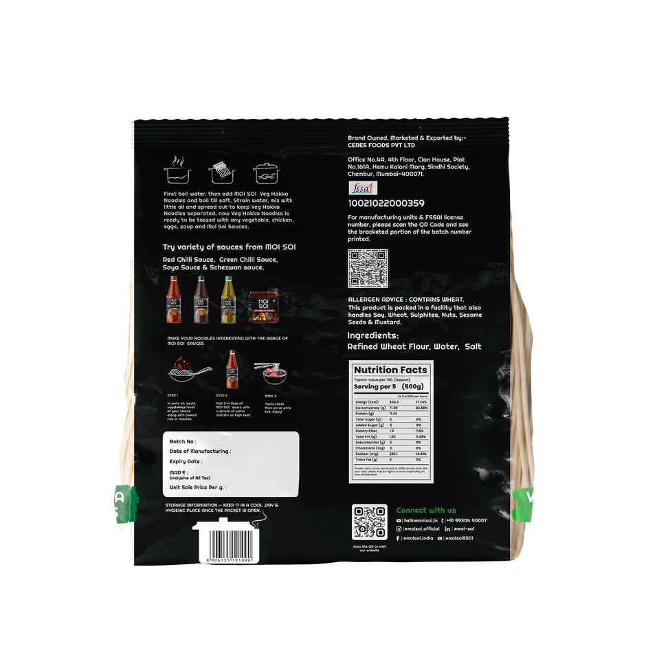Moi Soi Veg Hakka Noodles
