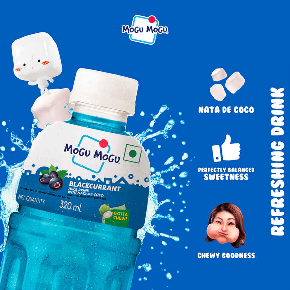 Mogu Mogu Blackcurrant Fruit Drink with Nata de Coco