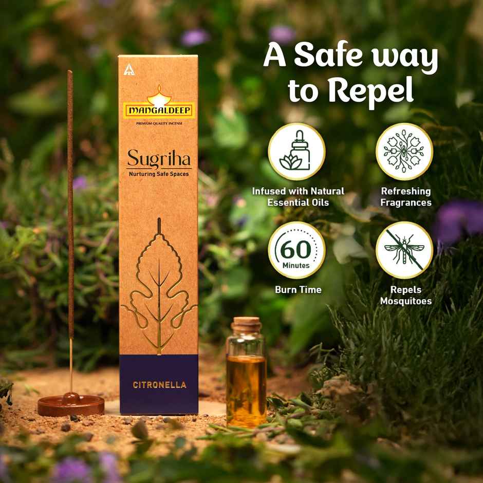 Mangaldeep Sugriha Mosquito Repellant Incense - Citronella