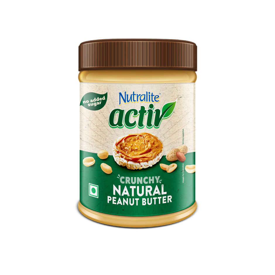 Nutralite Activ Peanut Butter Plant Based Protein Source Natural Crunchy