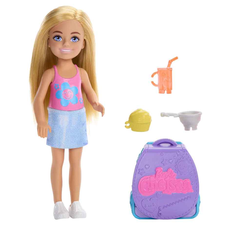 Barbie Family and Friends Cupcake Baking Backpack Blonde Chelsea Doll| Wearable Backpack