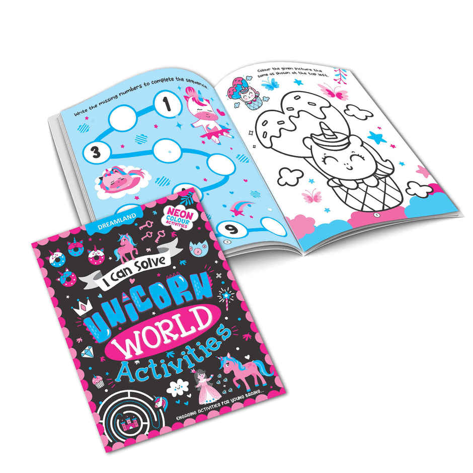 I Can Solve Activities Book for kids Set of 4 - With Colouring Pages, Mazes, Dot-to-Dots|Kids Book