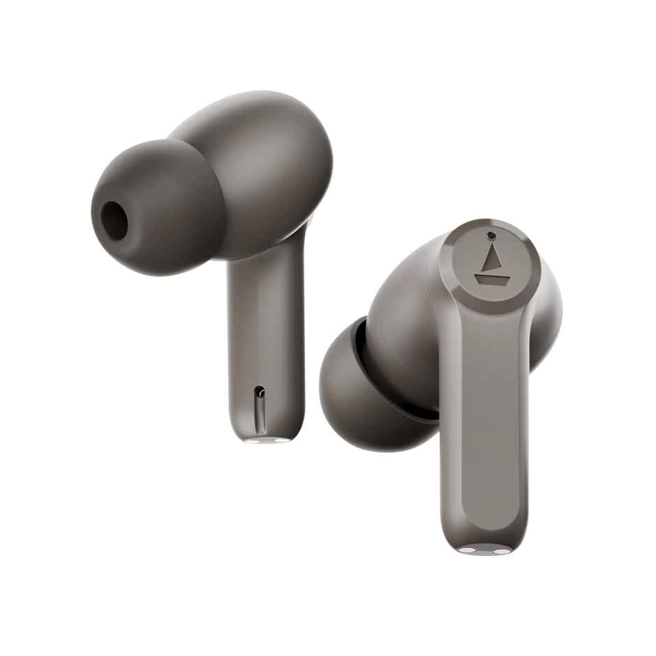 boAt Airdopes 393 ANC TWS Earbuds W/ 32db Hybrid ANC, Quad Mics With Enx Tech(Davy's Grey)