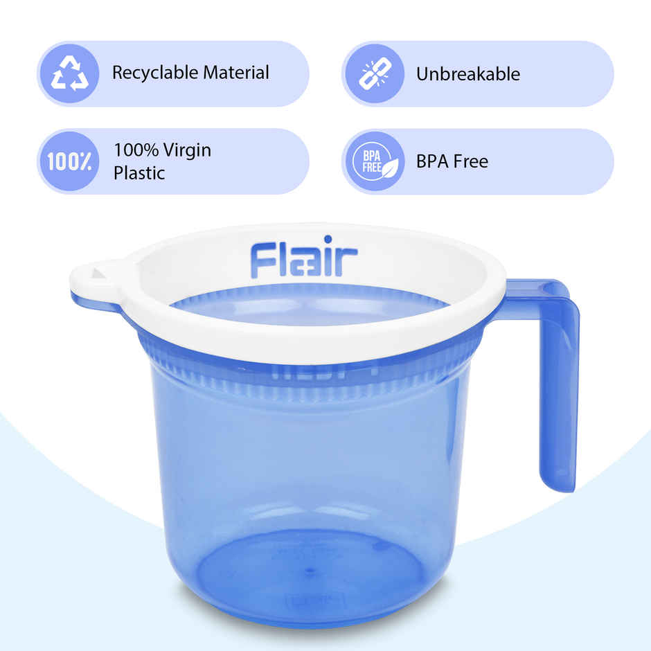 Flair Estella Crystal | Bath Mug | 1.5 Litre | Blue