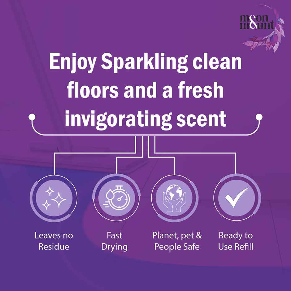 Moon&Mount Lavender Floor Cleaner Liquids | Bathroom Surface Cleaning Liquid | Ecofriendly