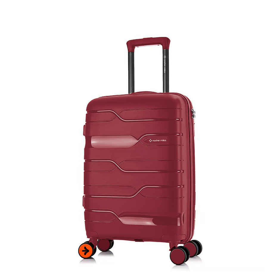 Nasher Miles Paris Cabin Hard Sided Polypropylene 20 Inch|55 cm Trolley Bag - Maroon
