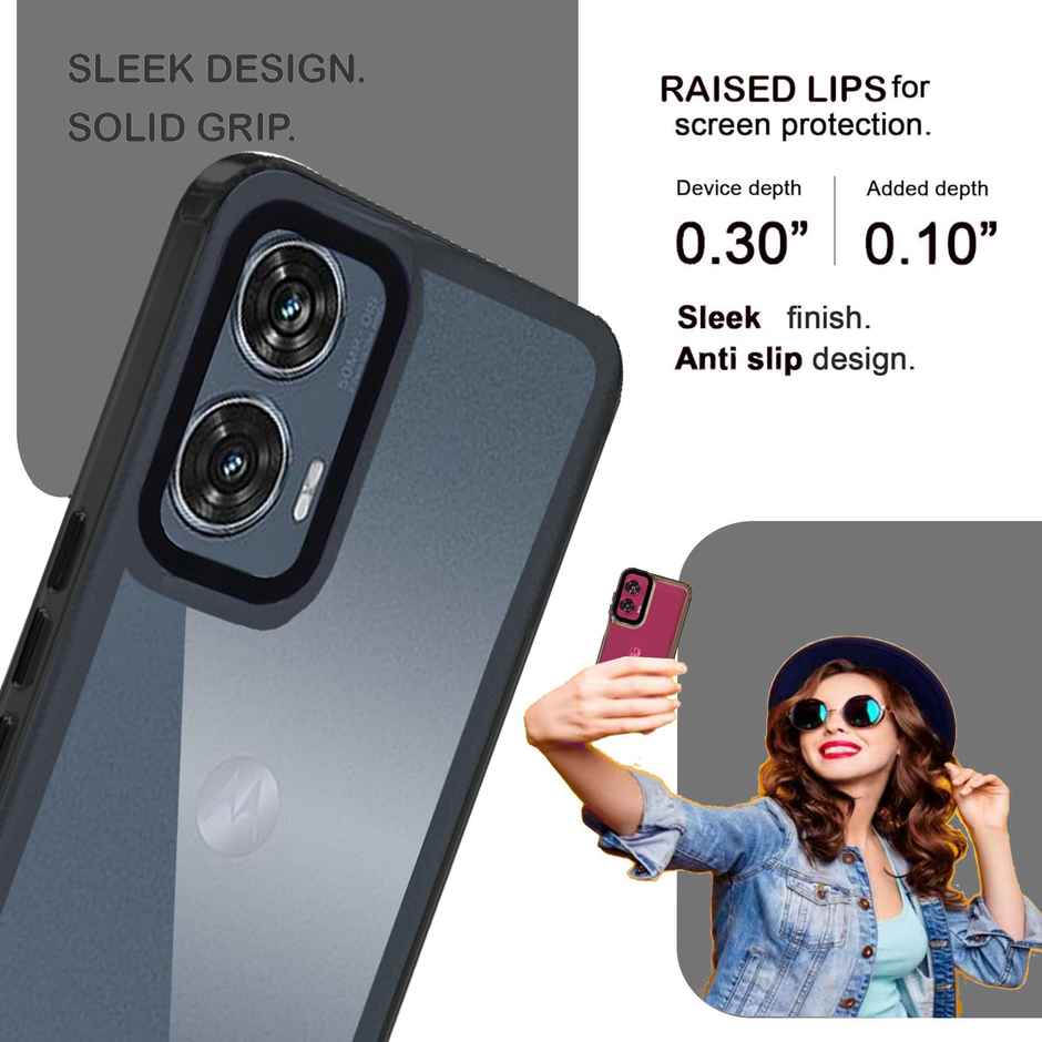 Artistque Case For Motorola Moto Edge 50 Fusion | Motorola G85 Back Cover - Transparent TPU Cover