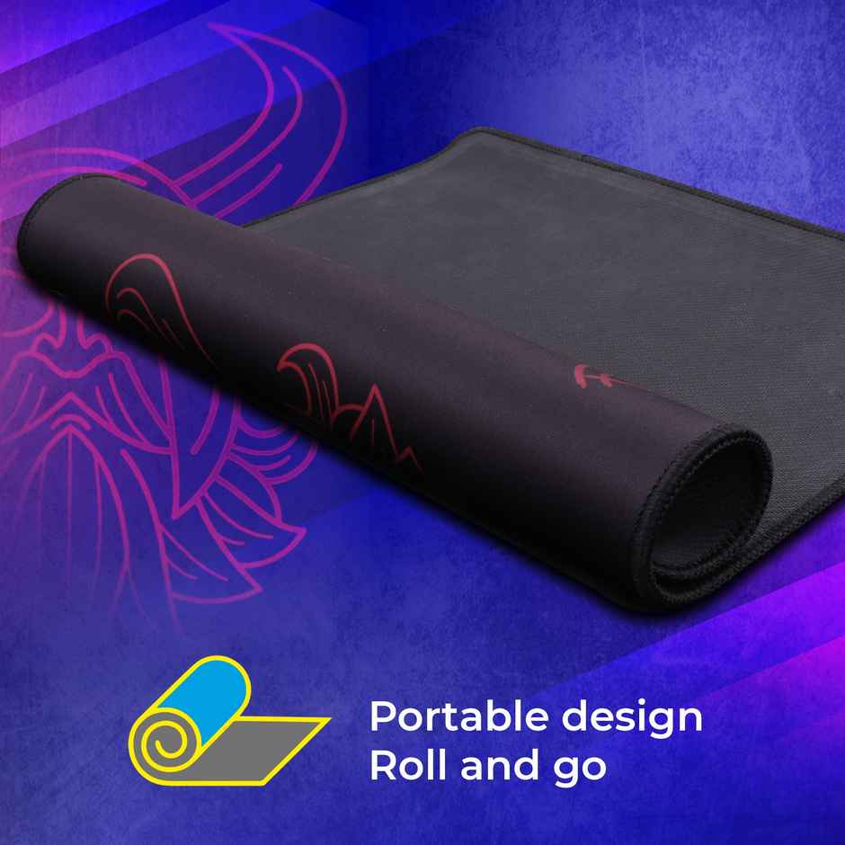 ZEB Firestorm Gaming Mousepad for Mouse sensors Micro-Textured Fabric Surface, Anti Slip Rubber Base