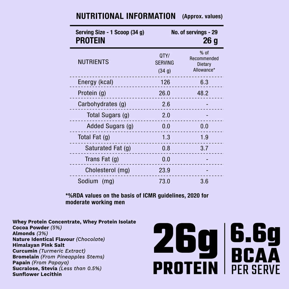 Foodstrong Whey Protein Powder Chocolate Almond