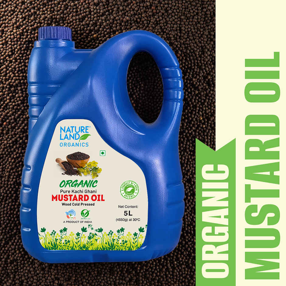 Natureland Organics Mustard (Sarson) Cold Pressed Oil | Kacchi Ghani