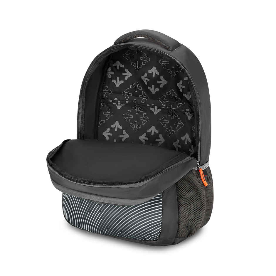 Nasher Miles Wave Backpack- Unisex- 3 Compartment Casual College Bag- Grey- 45L