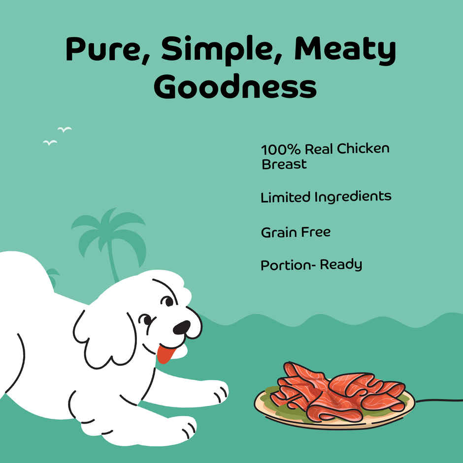 Applod Dehydrated Chicken Slices Dog Treat | Gluten Free Treats | For Puppy & Adult Dogs