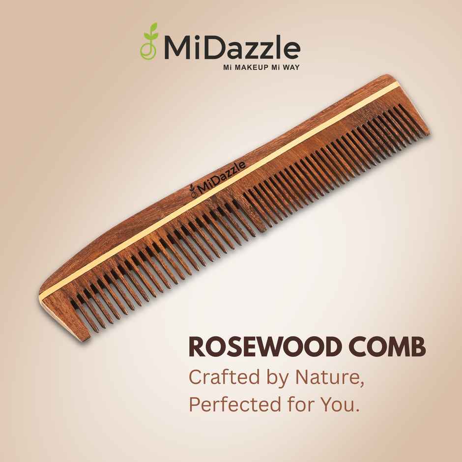 Midazzle Natural Handcrafted Sheesham Rosewood Hair Comb | MIRC2004