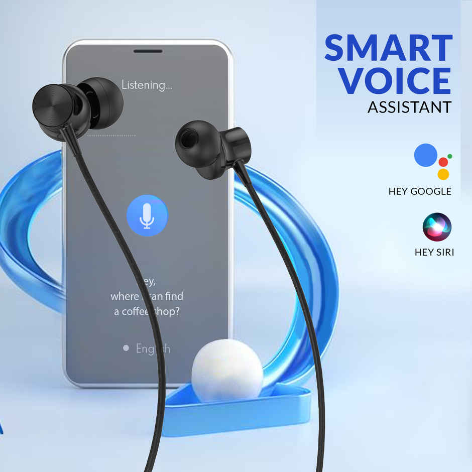 Aroma NB121 Corridor | Fast Charging | Dual Pairing Neckband Bluetooth | 40 Hours Playtime - Black