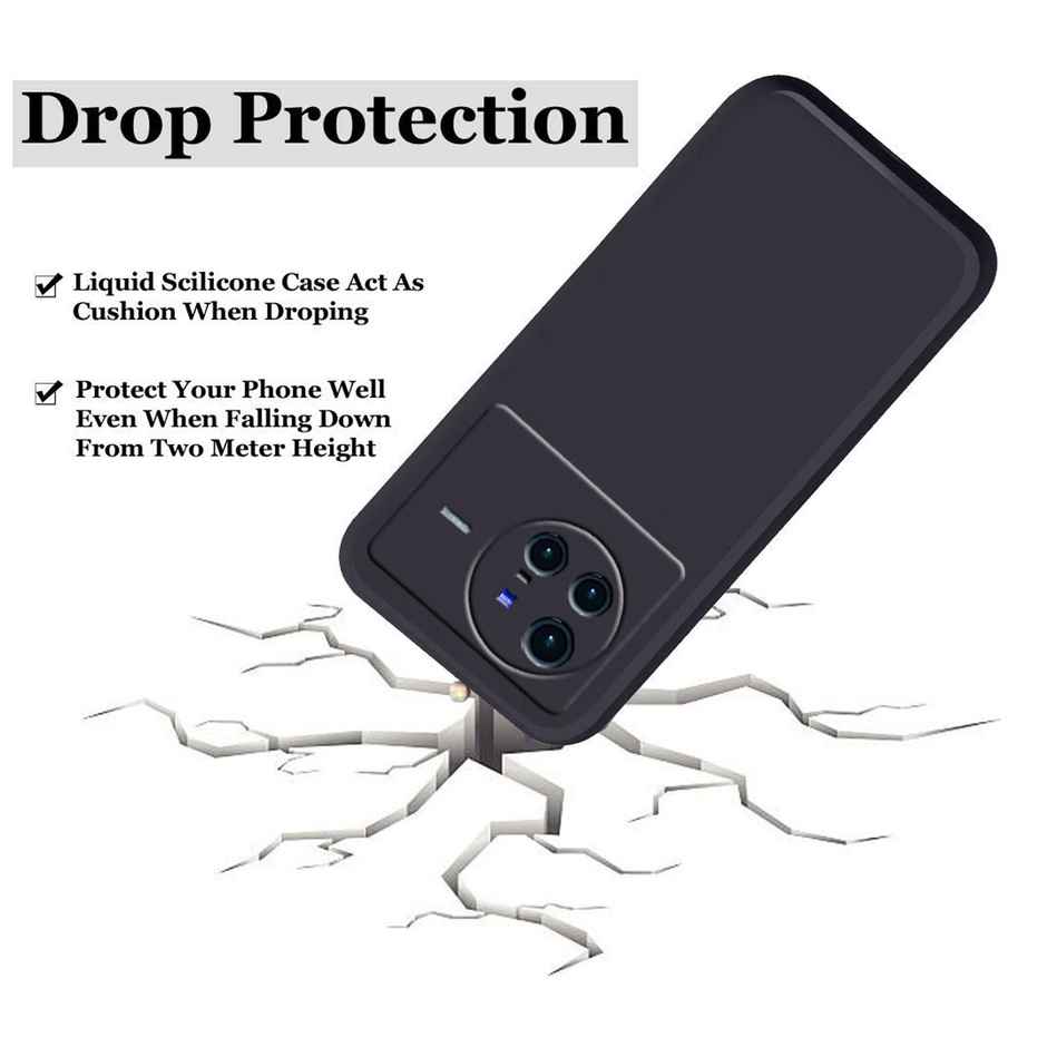 Artistque Case for Vivo X80 Pro 5g Back Cover - Plain Liquid Silicone Case