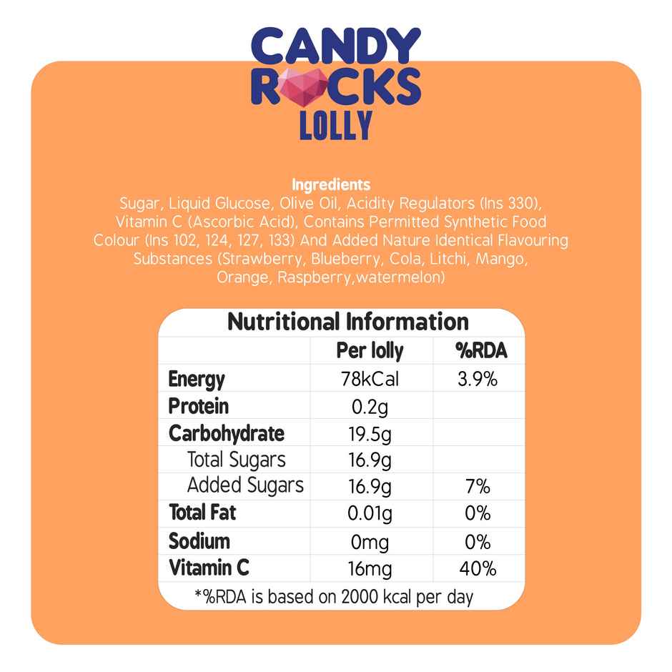 Zubi Candy Rocks Lolly