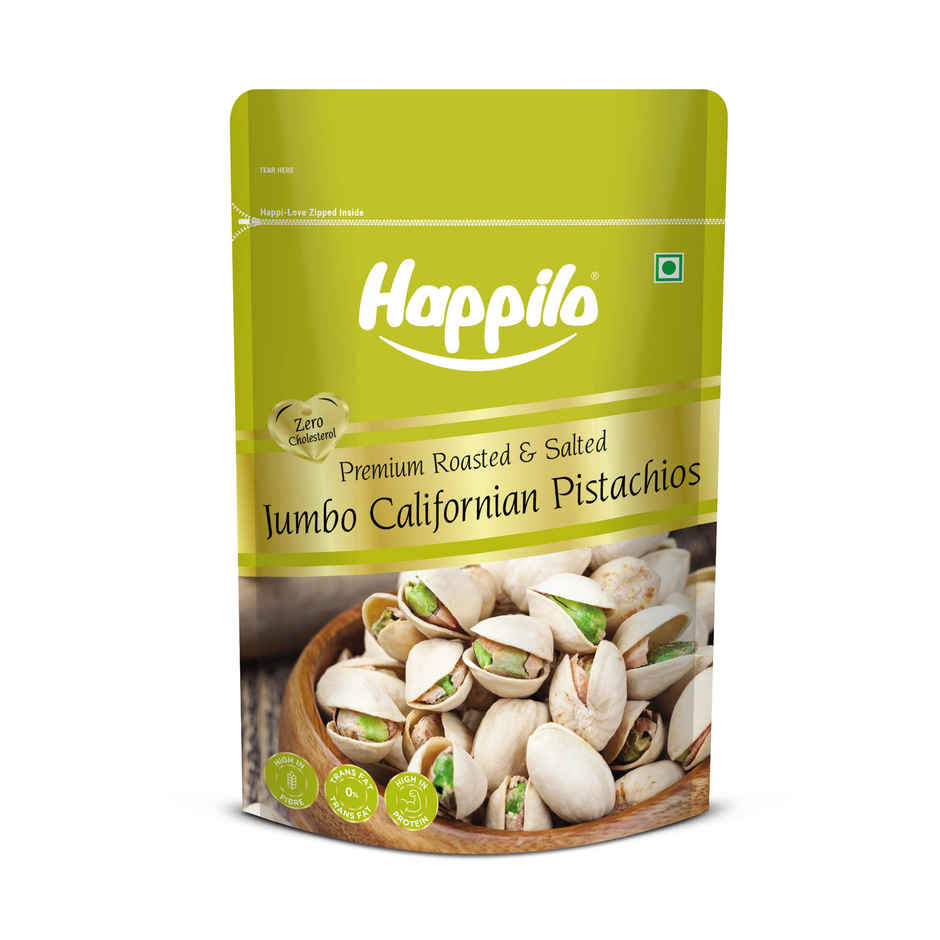 Happilo Premium California Roasted & Salted Pistachios|Crunchy Pista|Dry Fruits
