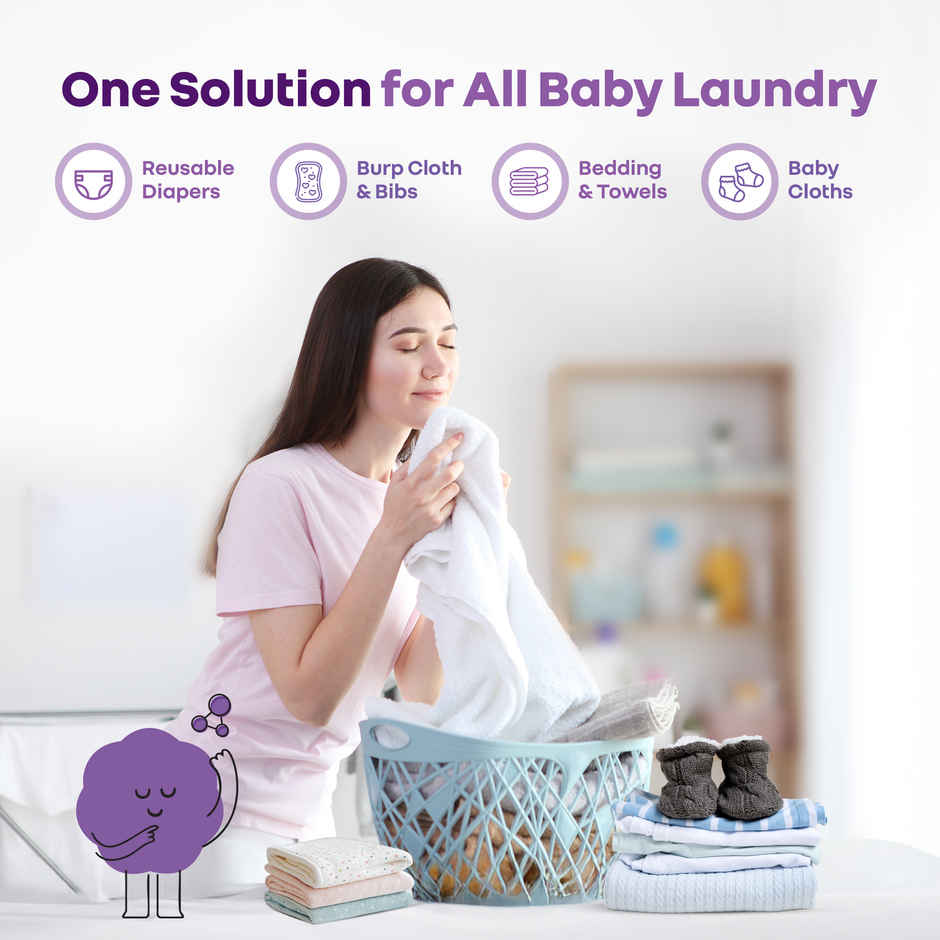R for Rabbit Hygocare Liquid Detergent Liquid Detergent White LDHC1000 Baby Care