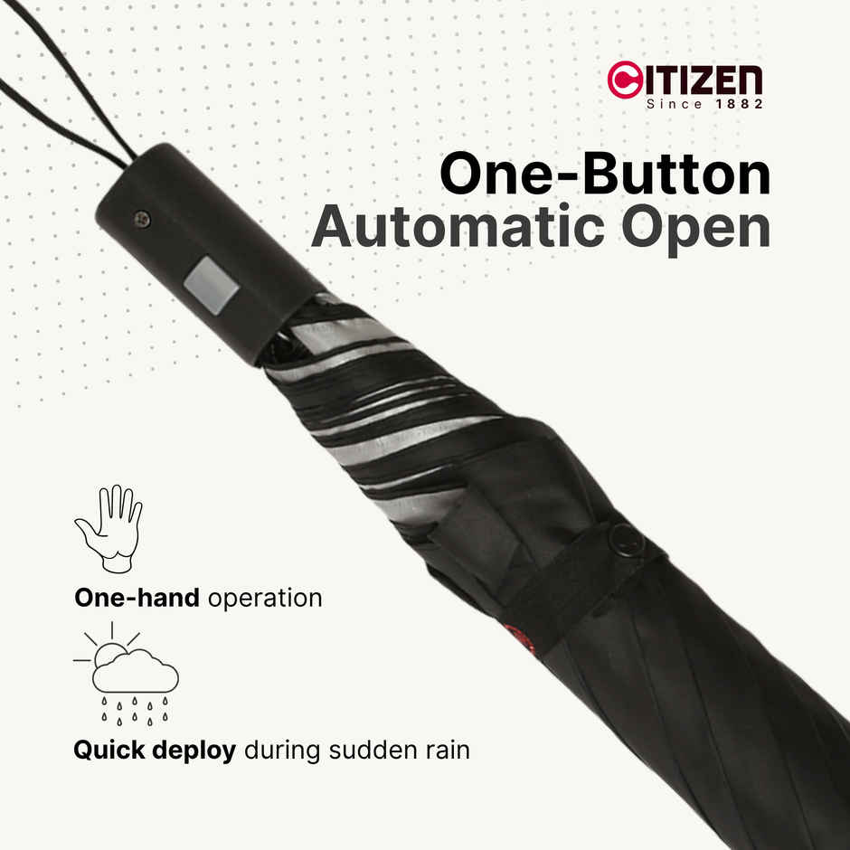 Citizen 21 Black Silver Umbrella | 2 Folds
