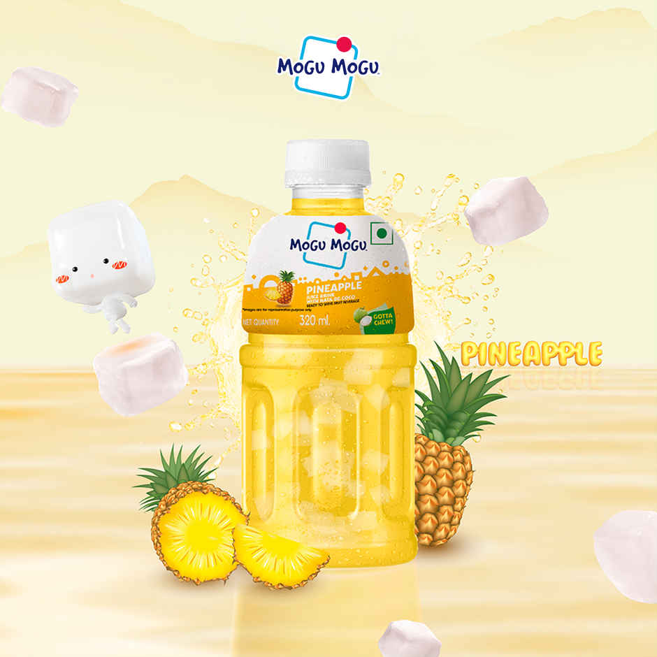 Mogu Mogu Pineapple Fruit Drink with Nata de Coco