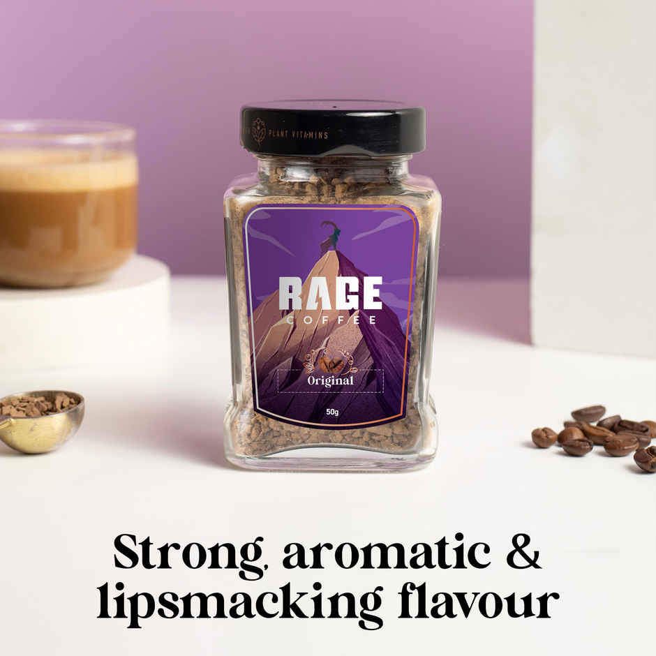 Rage Coffee Original Blend - Premium Arabica Classic Medium Roast Organic Instant Coffee