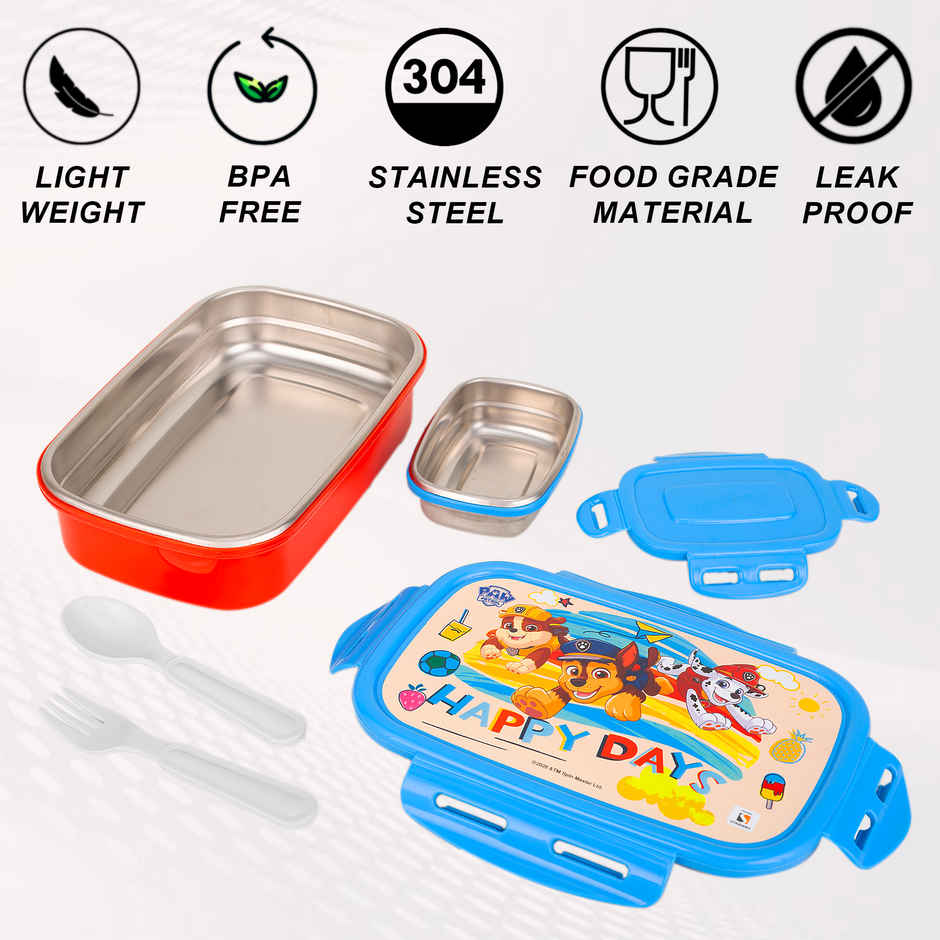 Striders Paw Patrol Single Compartment Lunch Box With Cutlerys Multicolor | 310 ml
