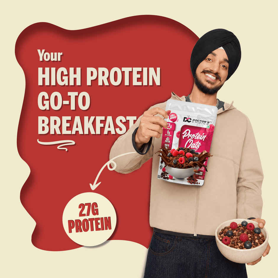 DOCTOR'S Choice Oats, 27g Pure Protein, Jaggery Sweetened, No Additives & No Sugar Pouch