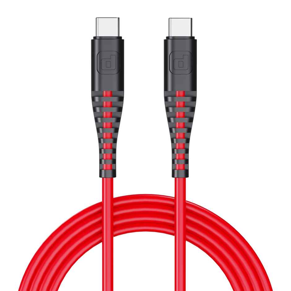 Dubstep Blaze Ultra 65W 6A Fast Data Charging Type C To Type C Cable (Red)