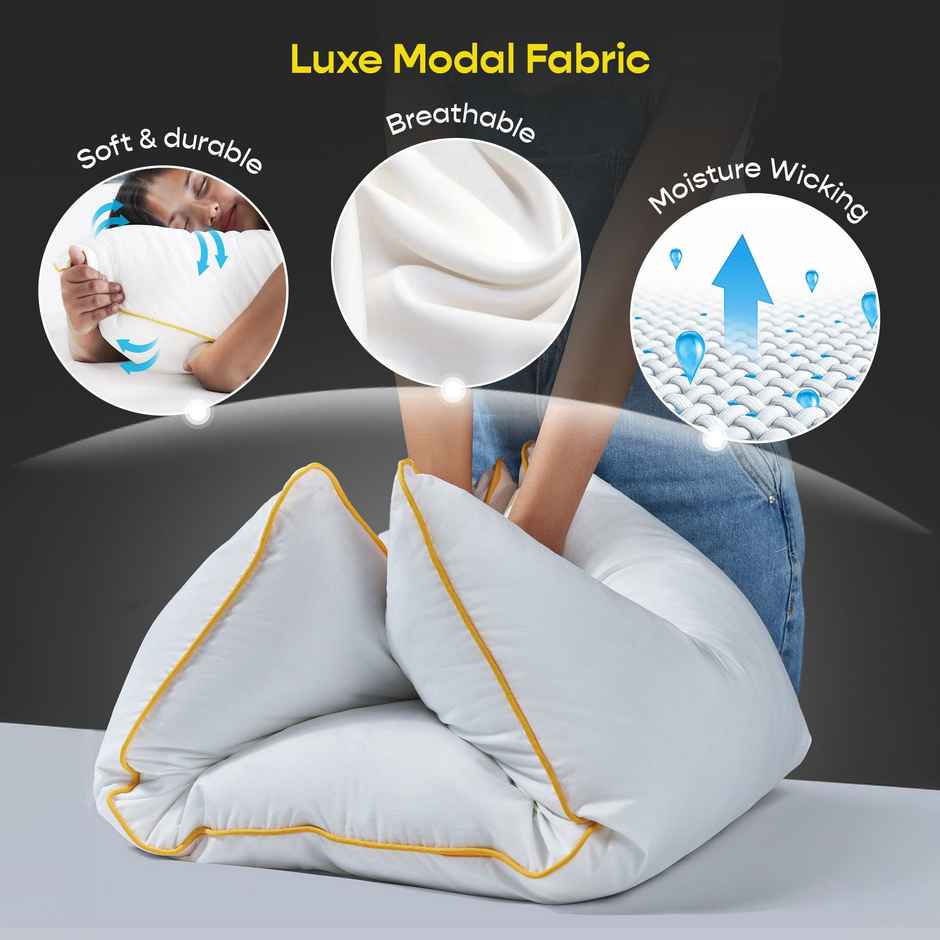 Sleepycat Microfiber Cuddle Pillow | Covered With Luxe Modal Fabric For Body Support -50X19 Inches