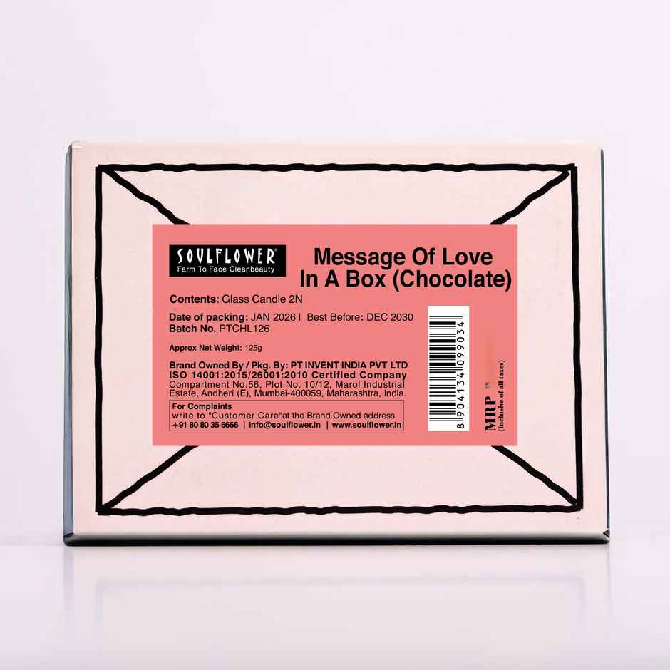 Soulflower Womens Day Chocolate Scented Candle | Warm Fragrance Gift Set