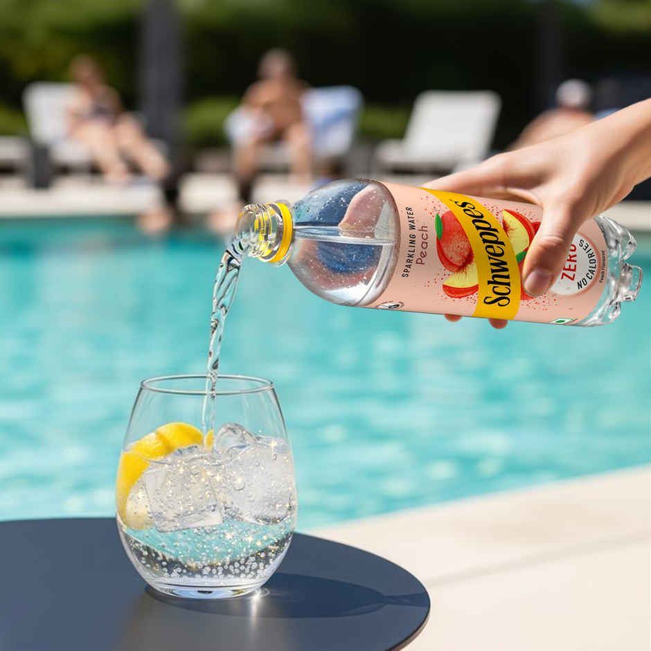 Schweppes Sparkling Water Peach | Zero Calories Flavoured Sparkling Water | The Coca-Cola Company