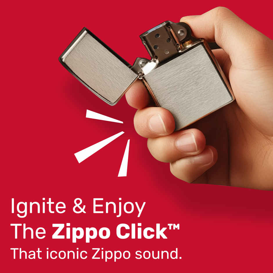 Zippo Armor Brushed Chrome Windproof Pocket Lighter