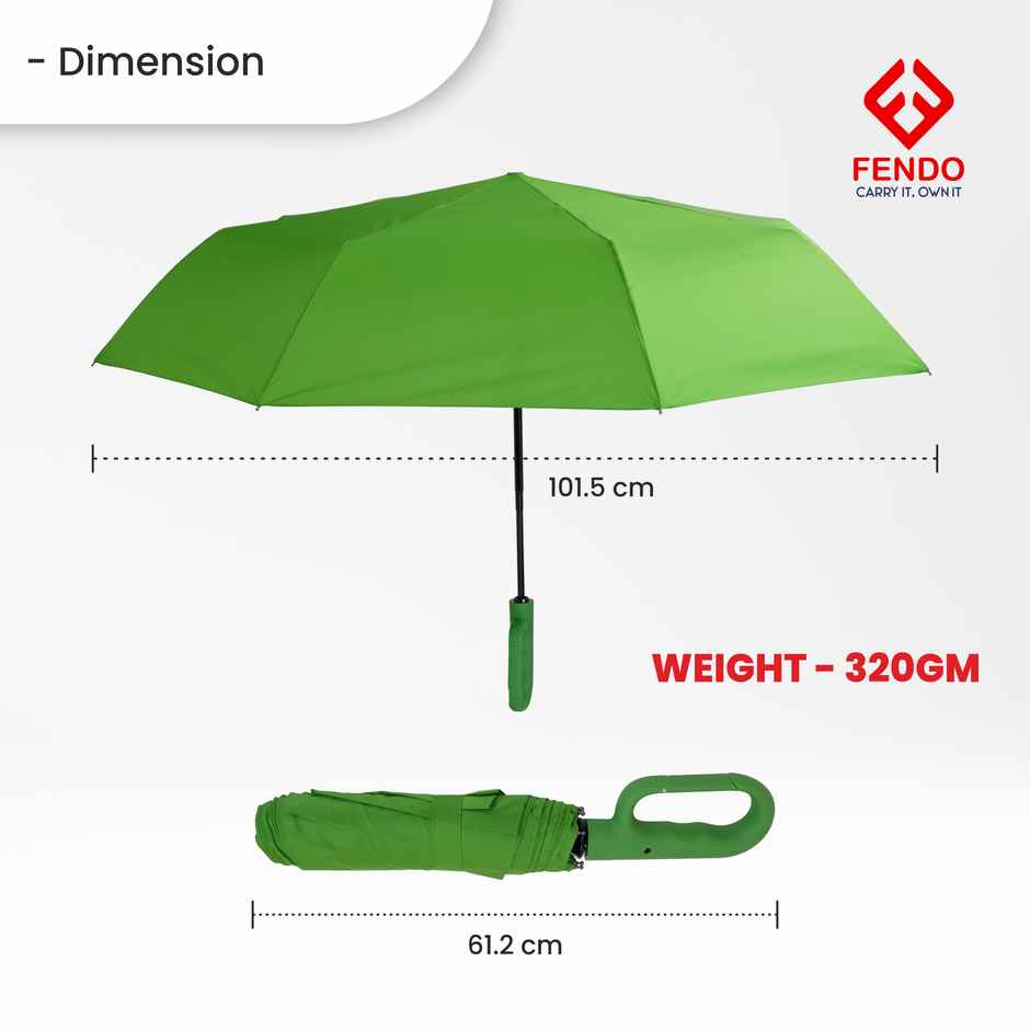 Fendo Clutch Umbrella | Green | 20 Inch | 3 Fold