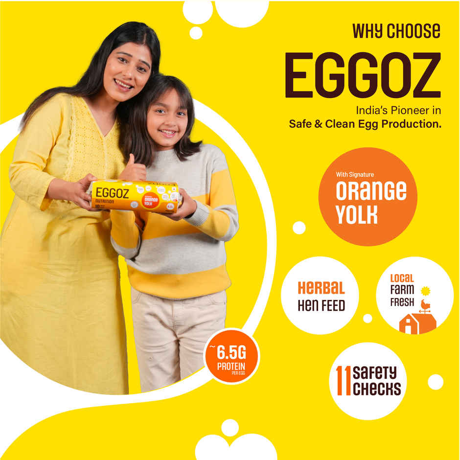 Eggoz Nutrition Protein Rich Farm Fresh White Eggs (30pc) & Carrot Ooty (500g) Combo