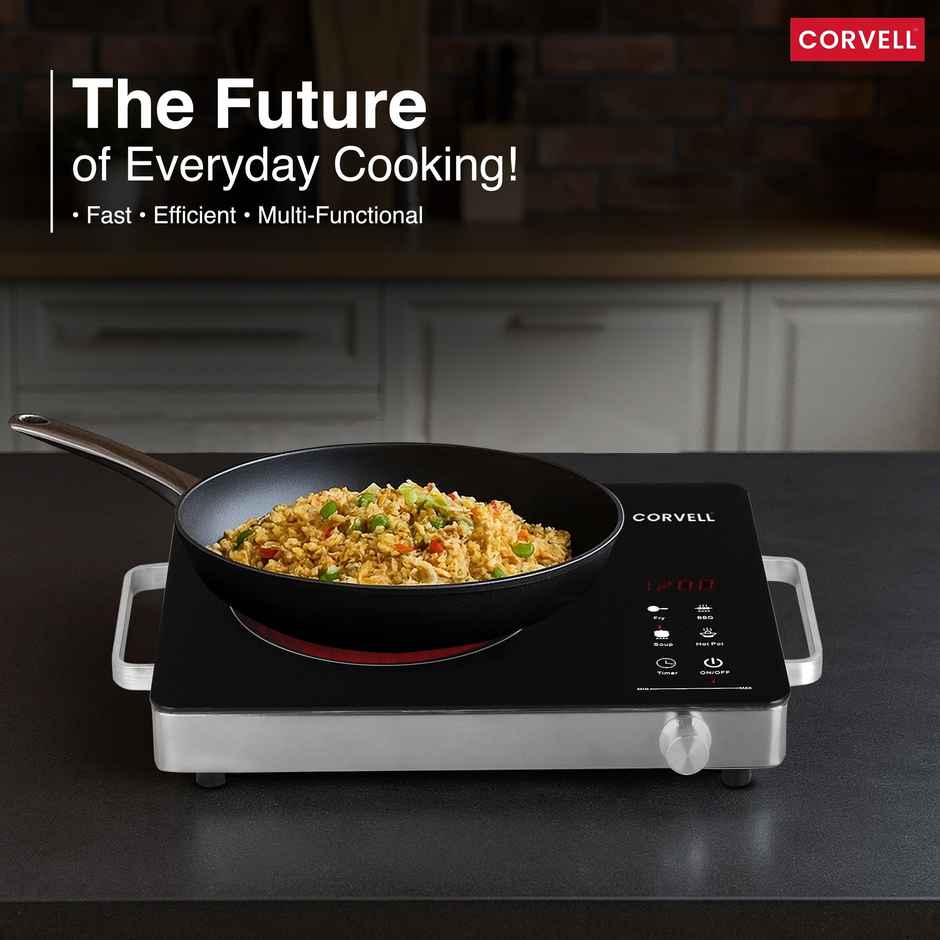 CORVELL Cook-Top Infrared Cooktop 2200W | Glass Top Electric Stove for Kitchen