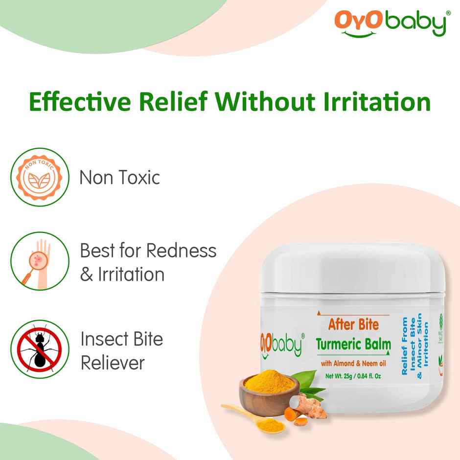 Oyo Baby After Bite Turmeric Balm Gives Relief From Rashes, Mosquito & Insect Bites