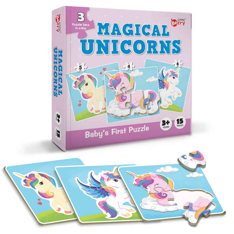 Little Berry Baby's First Puzzle Game: Magical Unicorns | Fun and Educational Jigsaw Puzzle | Lb51