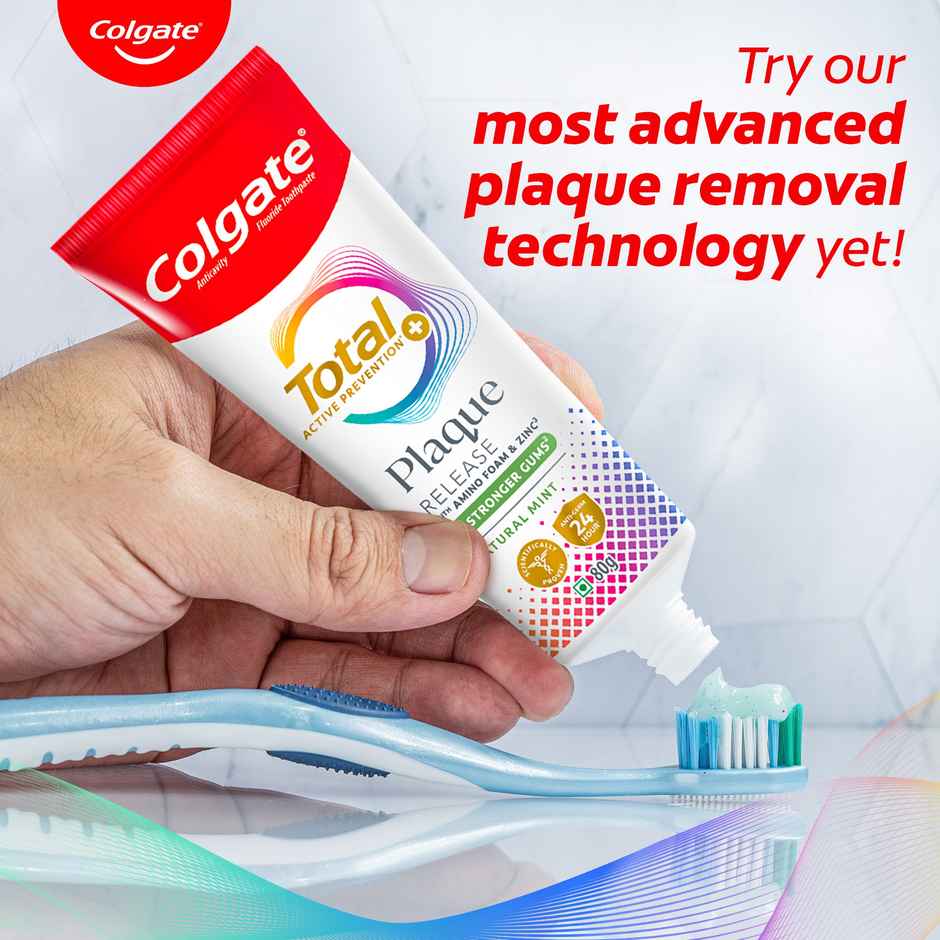 Colgate Total Plaque Release Toothpaste, 3X More Effective at Fighting Plaque, Antibacterial