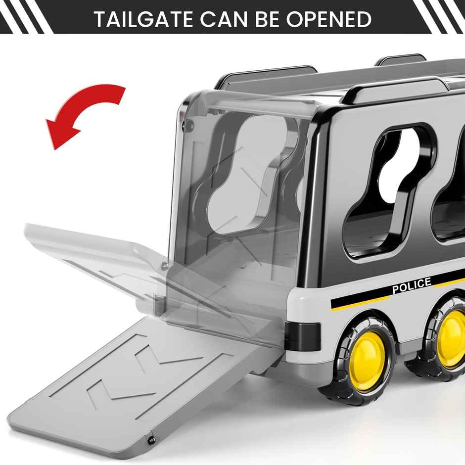 Kidology Police Truck Toy | Friction Car Set with Light & Music | Toddler Toy