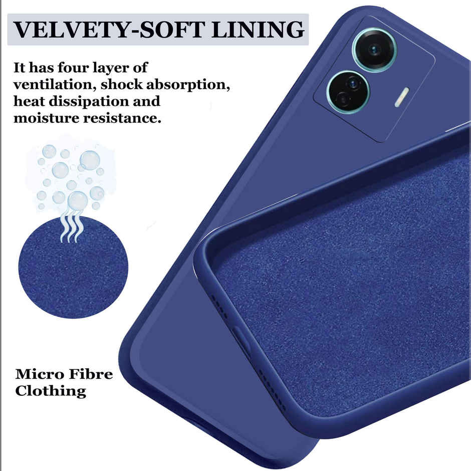 Artistque Case for Iqoo Z6 44w / Vivo T1 44w Back Cover - Plain Liquid Silicone Case