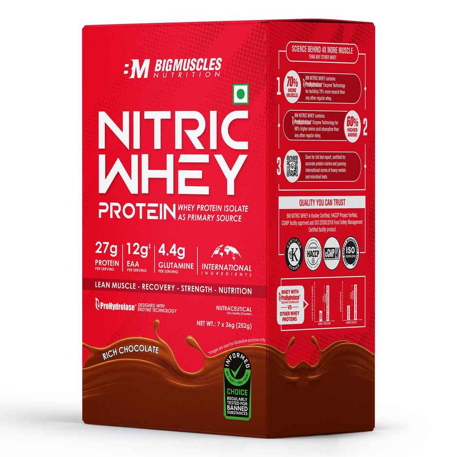 Bigmuscles Nutrition Nitric Whey Travel Pack (7 Servings)