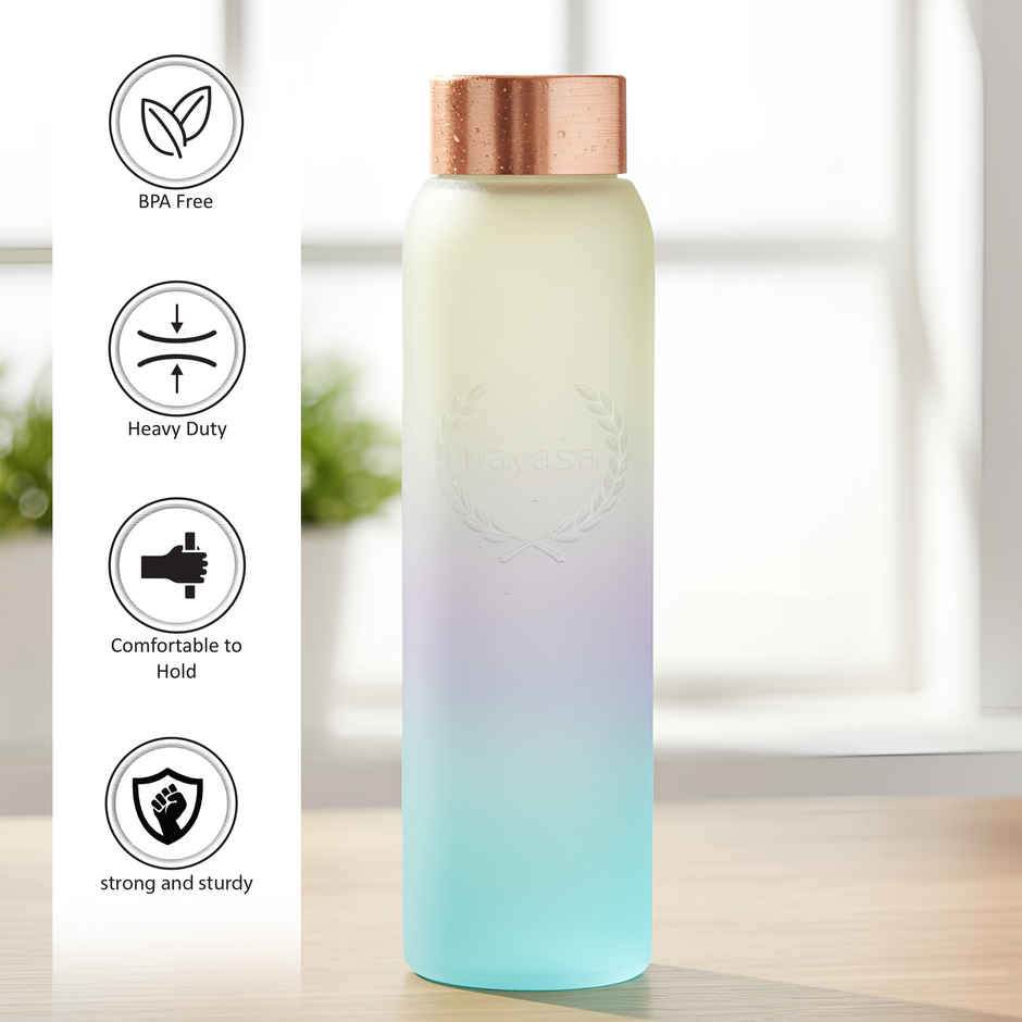 Nayasa Halo Plastic Water Bottle 1000 ml BPA Free Daily Use Bottle | Green