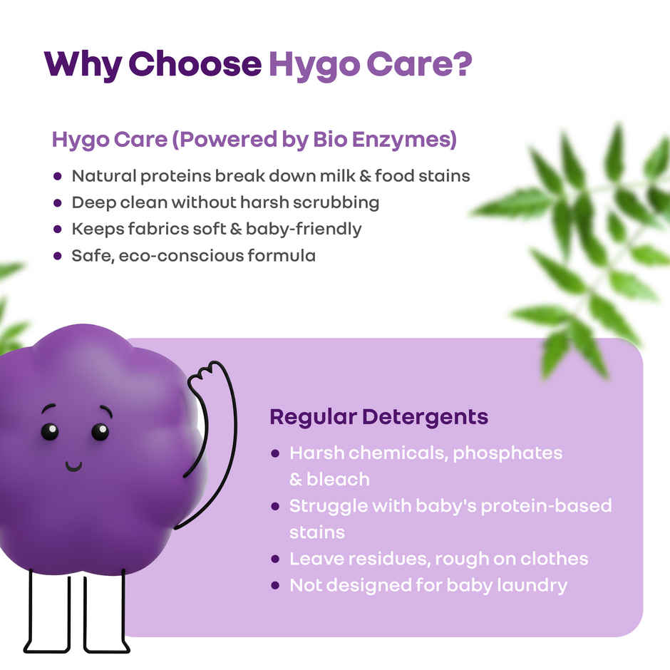 R for Rabbit Hygocare Liquid Detergent Liquid Detergent White LDHC1000 Baby Care