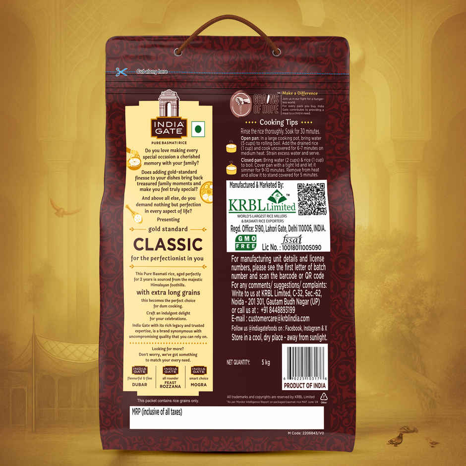 India Gate Classic Gold Standard Basmati Rice