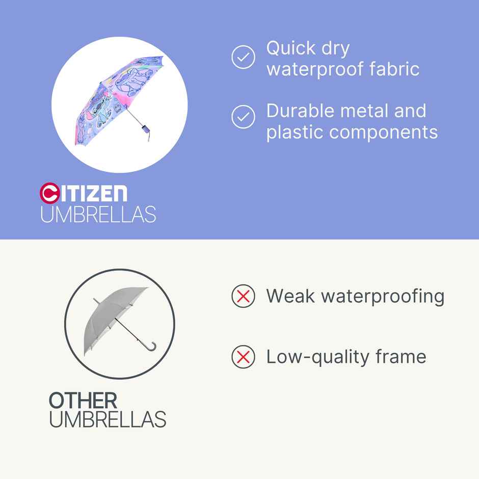 Citizen Auto Kids Umbrella Lilo Stitch Print | 21 Inch | 3 Fold