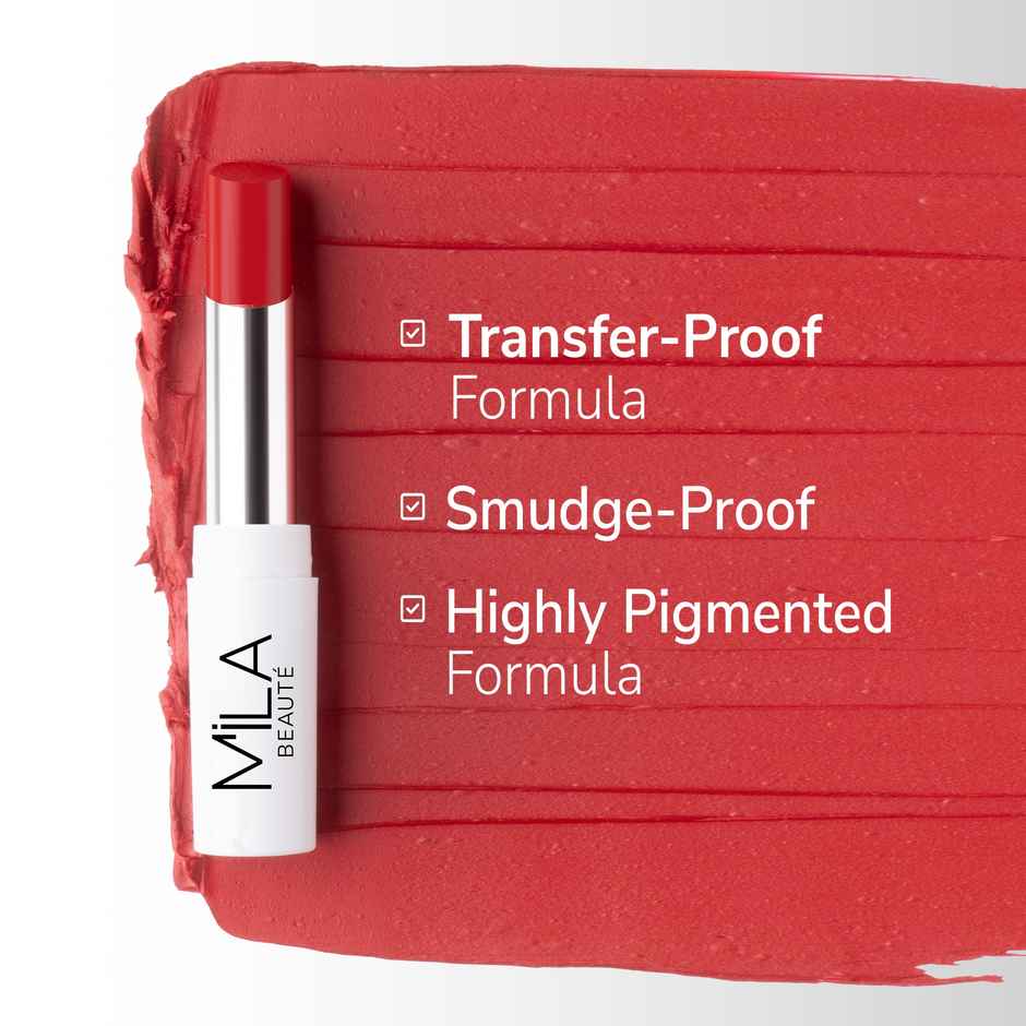 Mila Beaute Locked-In Lipstick Transfer-Proof & Smudge-Proof - 12 Fresh Tomato